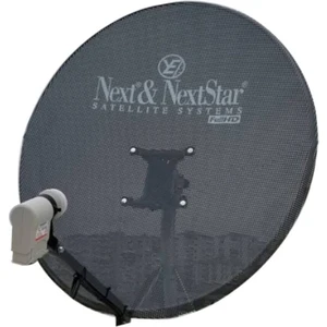 80 cm Delikli 0,6 Mm. Gri Renk Ofset Çanak Anten + Lnb