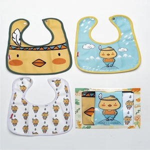 Ada Bebek Çocuk Kare 3 Parça Microfiber Mama Önlüğü Kendi Kutusunda (Su Geçirmez) Çıtçıtlı