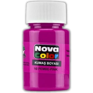 Pembe Kumaş Boyası Tişört Çanta Tekstil Boyası 30 ml 1 Adet Nova Color Kumaş Boyası Pembe 1 Adet