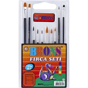 Fırça Seti 10 'lu 1 Paket Brons Yağlı Boya Sulu Boya ve Akrilik Boya Fırçaları 10 Lu Fırça Seti 1 Paket
