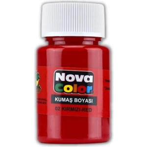 Kırmızı Kumaş Boyası Tişört Çanta Tekstil Boyası 30 ml 1 Adet Nova Color Kumaş Boyası Kırmızı 1 Adet