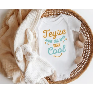 Niles Baby Design For Baby Teyze Anne Gibi Ama Cool Yazılı Kısa Kol Zıbın
