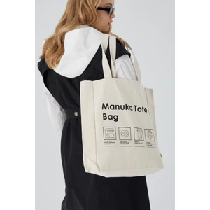 Baskılı Körüklü Bez Çanta Manuka Tote Bag