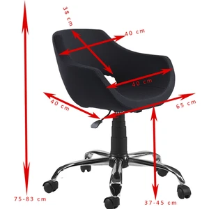 Fuşya Home Office Çalışma Koltuğu Suni Deri Metal Ayaklı Ofis Çalışma Sandalyesi TR1009