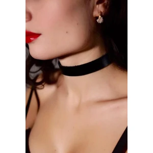 Sweet Demon Kadın Ayarlanabilir Ince Şerit Zarif Deri Choker Tasma Boyun Aksesuar Siyah