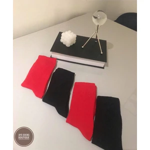 4'lü Pamuklu Kolej Çorap
