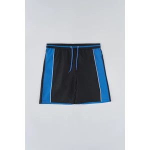 Siyah - Sax Mıcro Orta Parçalı Şort