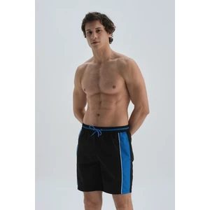 Siyah - Sax Mıcro Orta Parçalı Şort