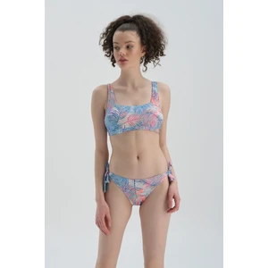 Pembe-Mavi Bağcıklı Bikini Alt