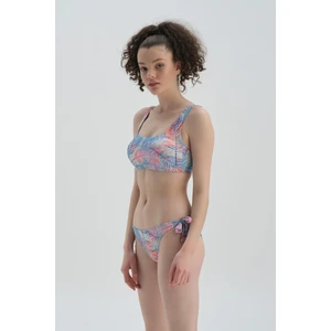 Pembe-Mavi Bağcıklı Bikini Alt