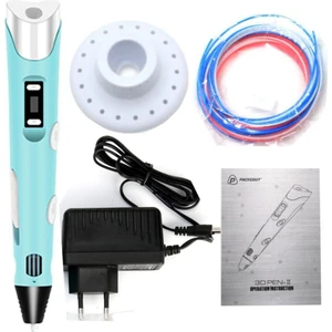 3D Pen Baskı Kalemi - Full Set - Mavi