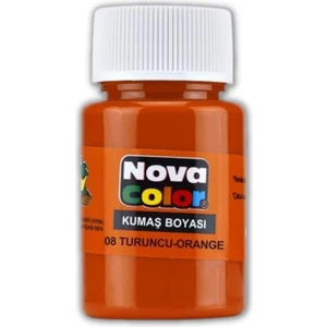Turuncu Kumaş Boyası Tişört Çanta Tekstil Boyası 30 ml 1 Adet Nova Color Kumaş Boyası Turuncu 1 Adet