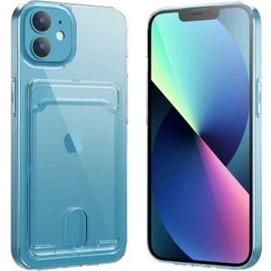 Caseworld Apple iPhone 11 Uyumlu Kapak Kartlıklı Sararmaz Sert Silikon Kılıf