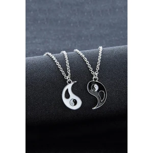 The Collection 2 Adet Ying Yang Denge Zincir Kolye Sevgili Arkadaşlık Best Friends Kolyesi
