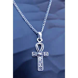 The Collection Antik Gümüş Kaplama Antik Mısır Ankh Sembolü Kolye