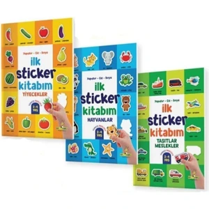 Yükselen Zeka Ilk Sticker Kitabım 2-4 Yaş / Yapıştır-Çiz-Boya (Taşıtlar-Hayvanlar-Yiyecekler)