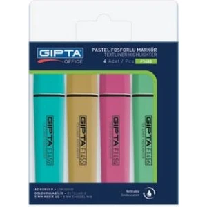 Fosforlu Kalem Seti Pastel 4 Renk F1480 / Gıpta