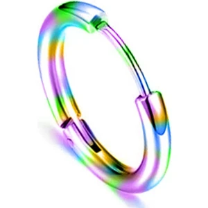 Trend Collection Unisex Cerrahi Çelik Gökkuşağı Renk 12 mm Halka Küpe