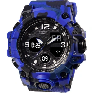 Tulip House Erkek Su Geçirmez Outdoor Elektronik Kol Saati - Mavi  (Yurt Dışından)