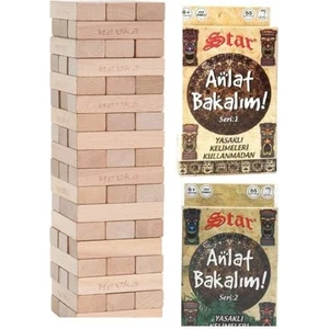 Brother Toys 54 Parça Denge Oyunu ve Anlat Bakalım Tabu Kartları Seri 1+2