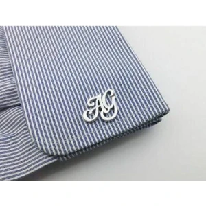 Gökdeniz 925 Kişiye Özel El Yazısı Gümüş Kol Düğmesi Özel Gün Hediyesi