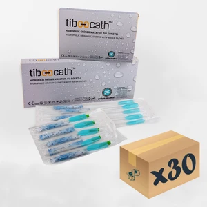 Jelli Hidrofilik Üriner Kateter Su Soketli Sonda Ch 14-40 30'lu Paket