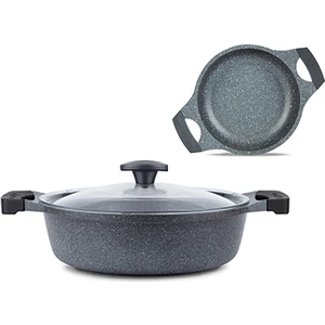 Granit Döküm Graneu Model 26 cm K.yarık ve 20 cm Sahan/ Gri