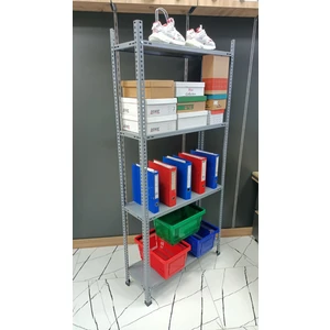 Uzman Grup Raf Sistemleri 4 Raflı 2 Metre 43X60 Çelik Raf - Depo Rafı -Dosya Dolabı - Kiler Rafı