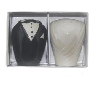 Mutlu Adım 5X6CM Gelin Damat Tuzluk Karabiberlik Porselen