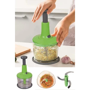 Basmalı Çelik Bıçaklı El Rondosu Pratik El Robotu Basmalı Doğrayıcı