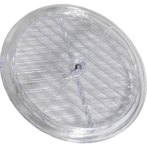 Beze Doğalgaz Havalandırma Cam Menfezi Şeffaf Çap 18 cm