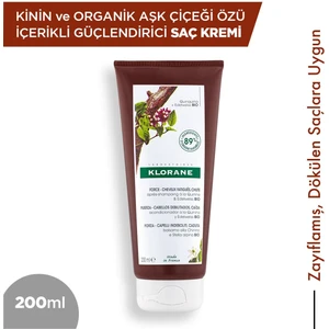 Kinin Ve Organik Aşk Çiçeği Özlü Saç Kremi 200 Ml