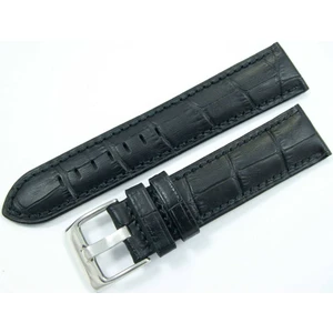 Ezgi Elektronik Bizon Deri Saat Kayışı 22MM Siyah Saat Kordonu Spor Kolçak