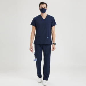 Wio Uniform Likralı Dinamik Basic Doktor, Hemşire Forması – Erkek, Lacivert