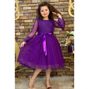 Abiye Kids Mor Prenses Model Çocuk Abiye ABY4441