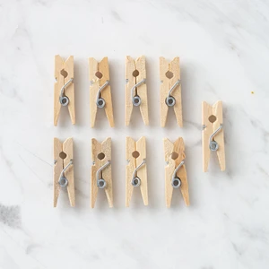 10'lu Natural Mini Ahşap Mandal