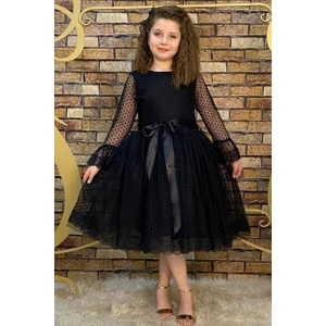 Abiye Kids Siyah Prenses Model Çocuk Abiye