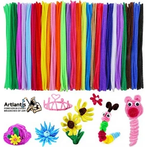 Şönil Renkli 30 cm 100'LÜ 1 Paket Artlantis 30 cm Renkli Tüylü Tel 100 Lü 1 Paket