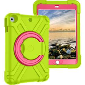 Xfashion iPad 10.2 (2020) Için Tablet Kılıfı - Yeşil / Pembe (Yurt Dışından)