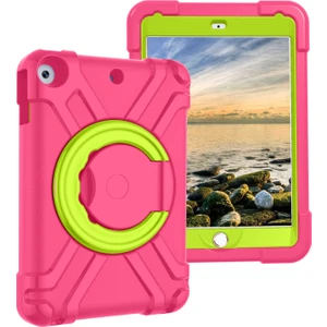Xfashion iPad 10.2 (2020) Için Tablet Kılıfı - Pembe / Yeşil (Yurt Dışından)