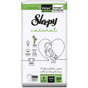 Natural Bebek Bezi XX- Large 7 No 64 lü