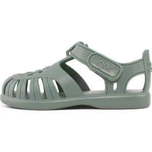 S10271 Tobby Solid Çocuk Koyu Yeşil Sandalet