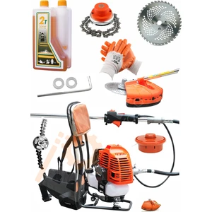 6.5 Hp Sırt Tipi Benzinli Motorlu Ot Tırpanı Çim Biçme Makinesi Tırpan +Canavar Başlık+2tyağ
