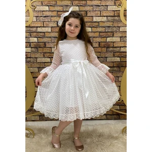 Abiye Kids Beyaz Prenses Model Çocuk Abiye