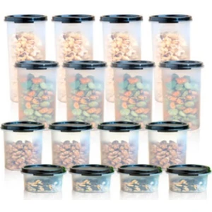 Oval Yuvarlak Siyah 16 Lı Set Esc