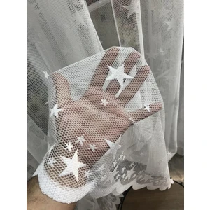 Rendecioğlu Tekstil Tül Perde Irili Ufaklı Yıldız Desen 3 Renk Seçeeği