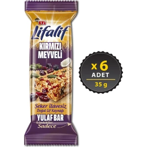 Lifalif Kırmızı Meyveli Yulaf Bar 35 g x 6 Adet