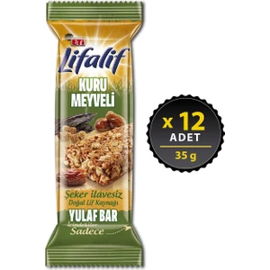 Lifalif Kuru Meyveli Yulaf Bar 35 g x 12 Adet