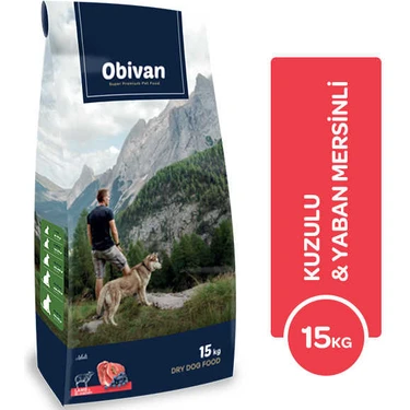 Obivan Kuzu Etli ve Yaban Mersinli Köpek Maması 15 kg Yetişkin Köpekler İçin Özel