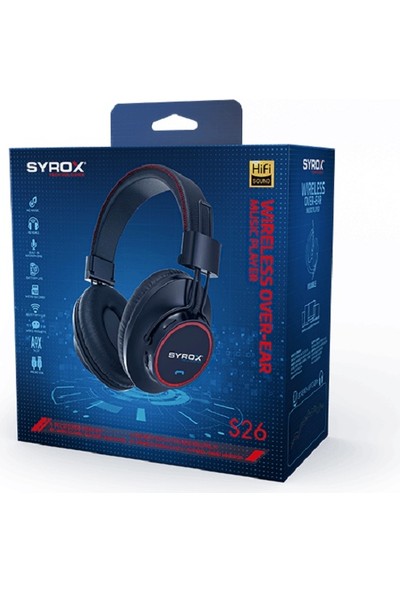 Syrox Bluetooth 5.0 Stereo Kulak Üstü Kulaklık